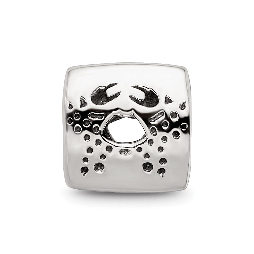 Sterling Silver Reflections Cancer Zodiac Antiqued Bead