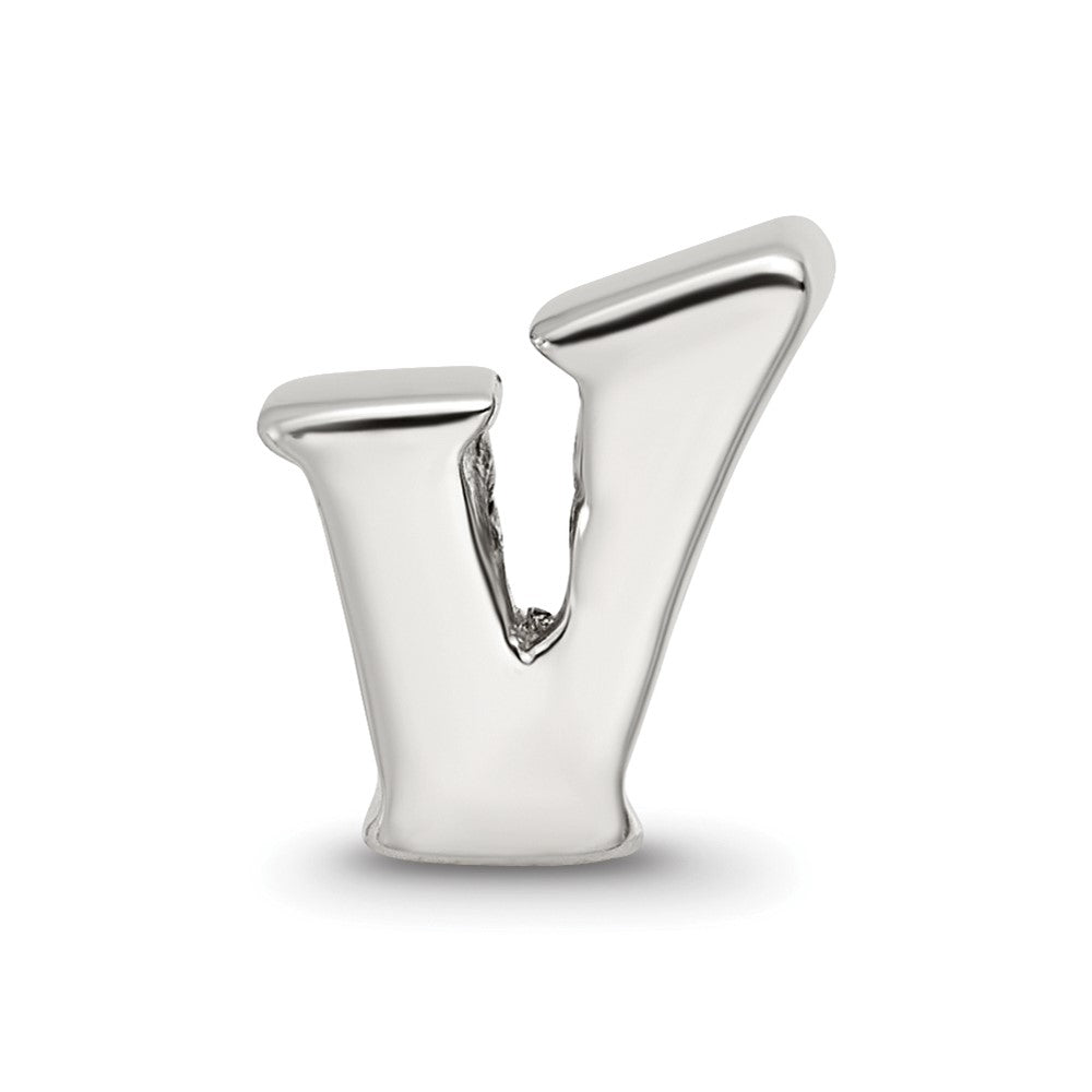 Sterling Silver Reflections Letter V Bead