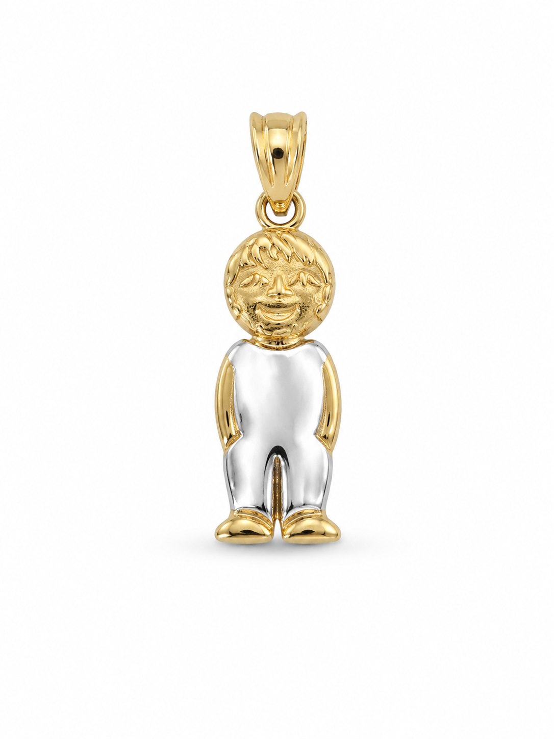 14KT Boy Figure Yellow Gold Pendant [A0B8]