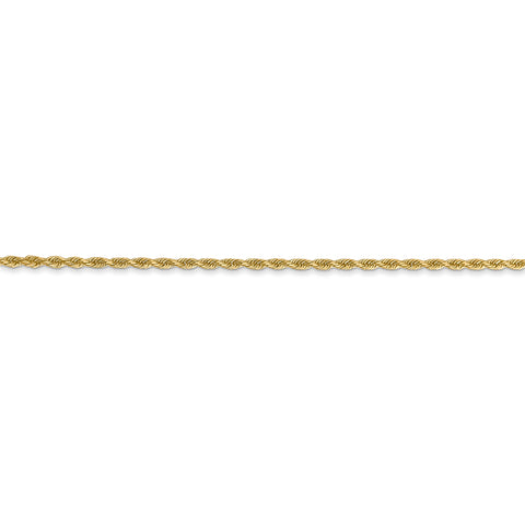 14k 1.50mm Diamond Cut Rope Anklet 012L - shirin-diamonds