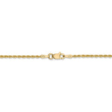 14k 1.50mm D/C Rope Chain Anklet 012L - shirin-diamonds