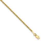 14k 1.50mm D/C Rope Chain Anklet 012L - shirin-diamonds