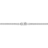 14k White Gold 1.75mm Diamond-cut Rope Chain Anklet 014W - shirin-diamonds