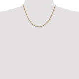14k 2.25mm D/C Rope with Lobster Clasp Chain