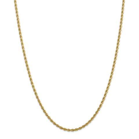 14k 2.75mm D/C Rope with Lobster Clasp Chain 021L - shirin-diamonds