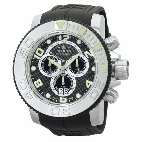 Invicta Men's 0412 Sea Hunter Quartz Chronograph Black Dial Watch