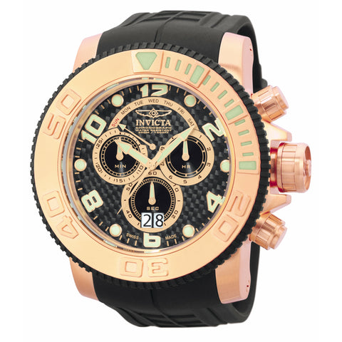 Invicta Men's 0416 Sea Hunter Quartz Chronograph Black Dial Watch