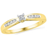 10kt White Gold Womens Round Diamond Solitaire Promise Bridal Ring 1/5 Cttw 100454 - shirin-diamonds