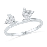 14kt White Gold Womens Baguette Diamond Ring Guard Wrap Solitaire Enhancer 1/4 Cttw 100918 - shirin-diamonds