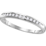 14kt White Gold Womens Round Diamond Band Wedding Anniversary Ring 1/4 Cttw 102093 - shirin-diamonds