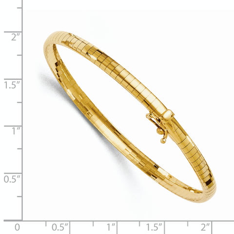Leslie's 14K 4mm Domed 7in. Omega Bracelet 1048 - shirin-diamonds