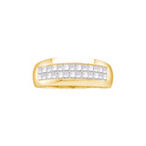 14kt Yellow Gold Mens Princess Diamond Band Wedding Anniversary Ring 1.00 Cttw 10810 - shirin-diamonds