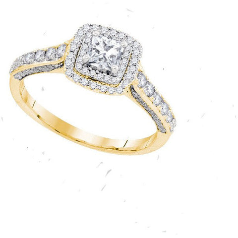 14kt Yellow Gold Womens Princess Diamond Solitaire Bridal Wedding Engagement Ring 1.00 Cttw Size 9 (Certified) 109684 - shirin-diamonds