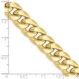 10k 11mm Semi-Solid Miami Cuban Chain (Weight: 71.09 Grams, Length: 24 Inches)