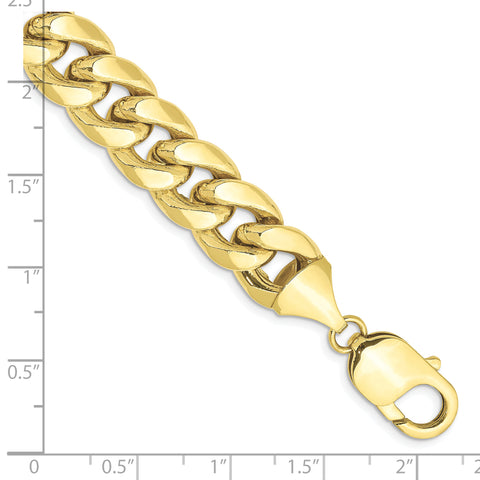 10k 11mm Semi-Solid Miami Cuban Chain (Weight: 23.91 Grams, Length: 8 Inches)