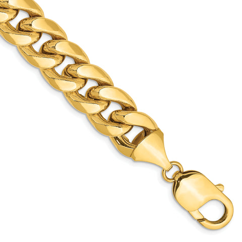 10k 11mm Semi-Solid Miami Cuban Chain (Weight: 23.91 Grams, Length: 8 Inches)