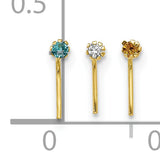 Core Gold 10k 1.5mm Set of 3 Nose Studs