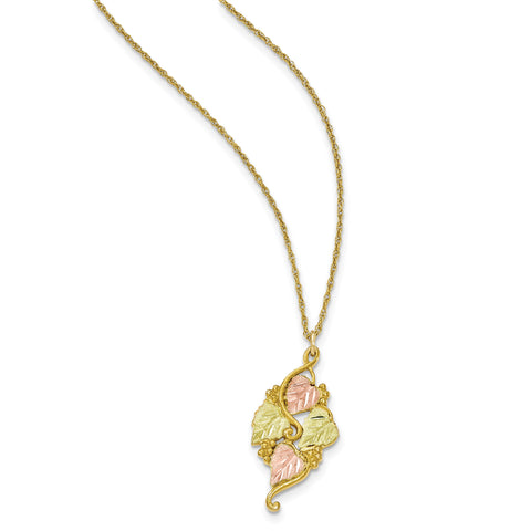 10k Tri-color Black Hills Gold Necklace 10BH648 - shirin-diamonds