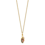 10K Yellow Gold Tri Color Black Hills Gold Mystic Topaz Necklace 18 IN