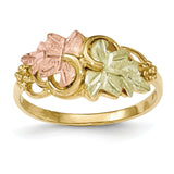10k Tri-color Black Hills Gold Flower Ring 10BH664 - shirin-diamonds