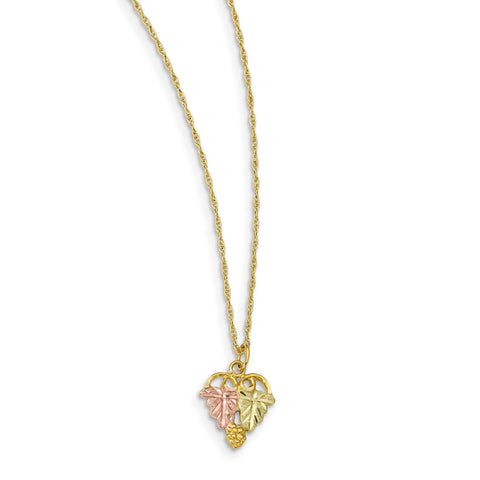 10k Tri-Color Black Hills Gold Necklace 10BH695 - shirin-diamonds