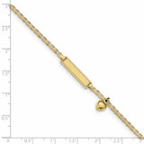 10k Flat Anchor Link ID Bracelet 10BID100 - shirin-diamonds