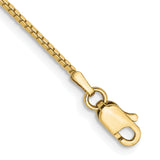 10k Yellow Gold Box Chain Bracelet 7''