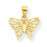 10k Diamond-Cut Butterfly Charm 10C1002 - shirin-diamonds