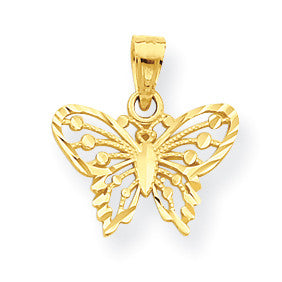 10k Diamond-Cut Butterfly Charm 10C1002 - shirin-diamonds
