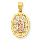 10k Two-tone Our Lady of Guadalupe Pendant 10C1044 - shirin-diamonds