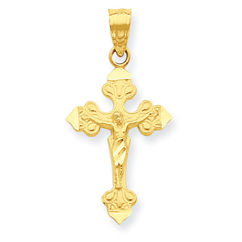 10k Crucifix Pendant 10C1065 - shirin-diamonds