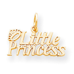 10k Little Princess with Crown Charm 10C113 - shirin-diamonds