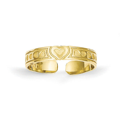 10k Heart Toe Ring 10C1158 - shirin-diamonds