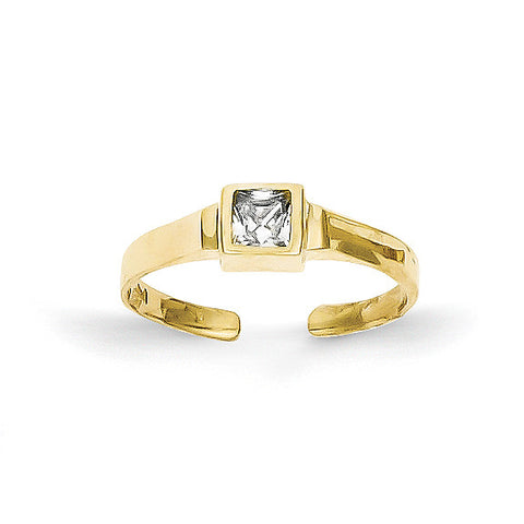 10k CZ Toe Ring 10C1159 - shirin-diamonds