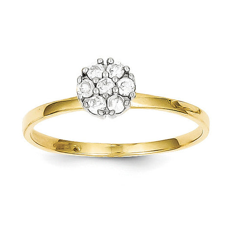 10k CZ Cluster Promise Ring 10C1175 - shirin-diamonds