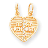10k 2 Piece Break-Apart Best Friend Heart Charm 10C212 - shirin-diamonds