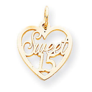 10k Sweet 15 in Heart Charm 10C338 - shirin-diamonds
