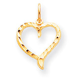 10k Heart Charm 10C395 - shirin-diamonds