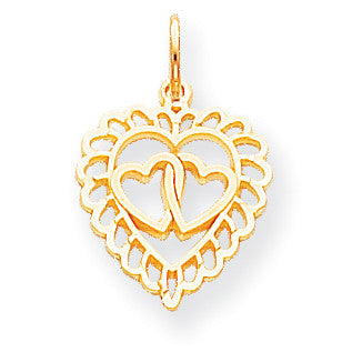 10k Heart Charm 10C398 - shirin-diamonds