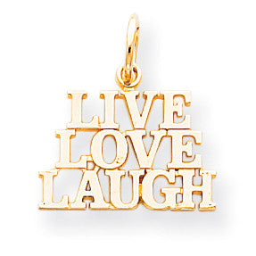 10k Live Love Laugh Charm 10C478 - shirin-diamonds