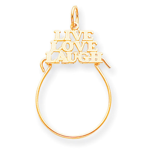 10k Live Love Laugh Charm Holder 10C683 - shirin-diamonds