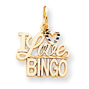 10k Talking - I Love Bingo Charm 10C727 - shirin-diamonds