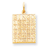 10k Solid Bingo Card Charm 10C728 - shirin-diamonds