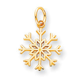 10k Solid Polished Snowflake Charm 10C732 - shirin-diamonds
