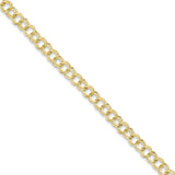 10k Solid Double Link Charm Bracelet 10CH1 - shirin-diamonds