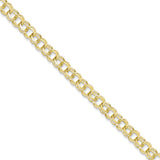 10k Solid Double Link Charm Bracelet 10CH1 - shirin-diamonds