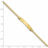 10k Flat Curb Link ID Bracelet 10CUR75ID - shirin-diamonds