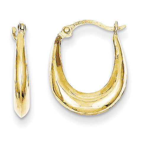 10K Hollow Hoop Earrings 10ER252 - shirin-diamonds