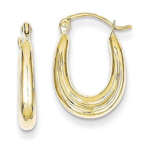 10k Fancy Small Hoop Earrings 10ER96 - shirin-diamonds
