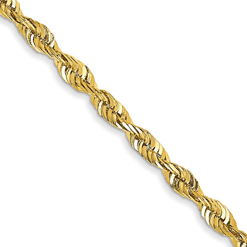 10k 2.25mm D/C Extra-Lite Rope Chain